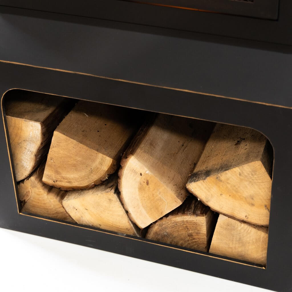 Convenient Log Storage Compartment