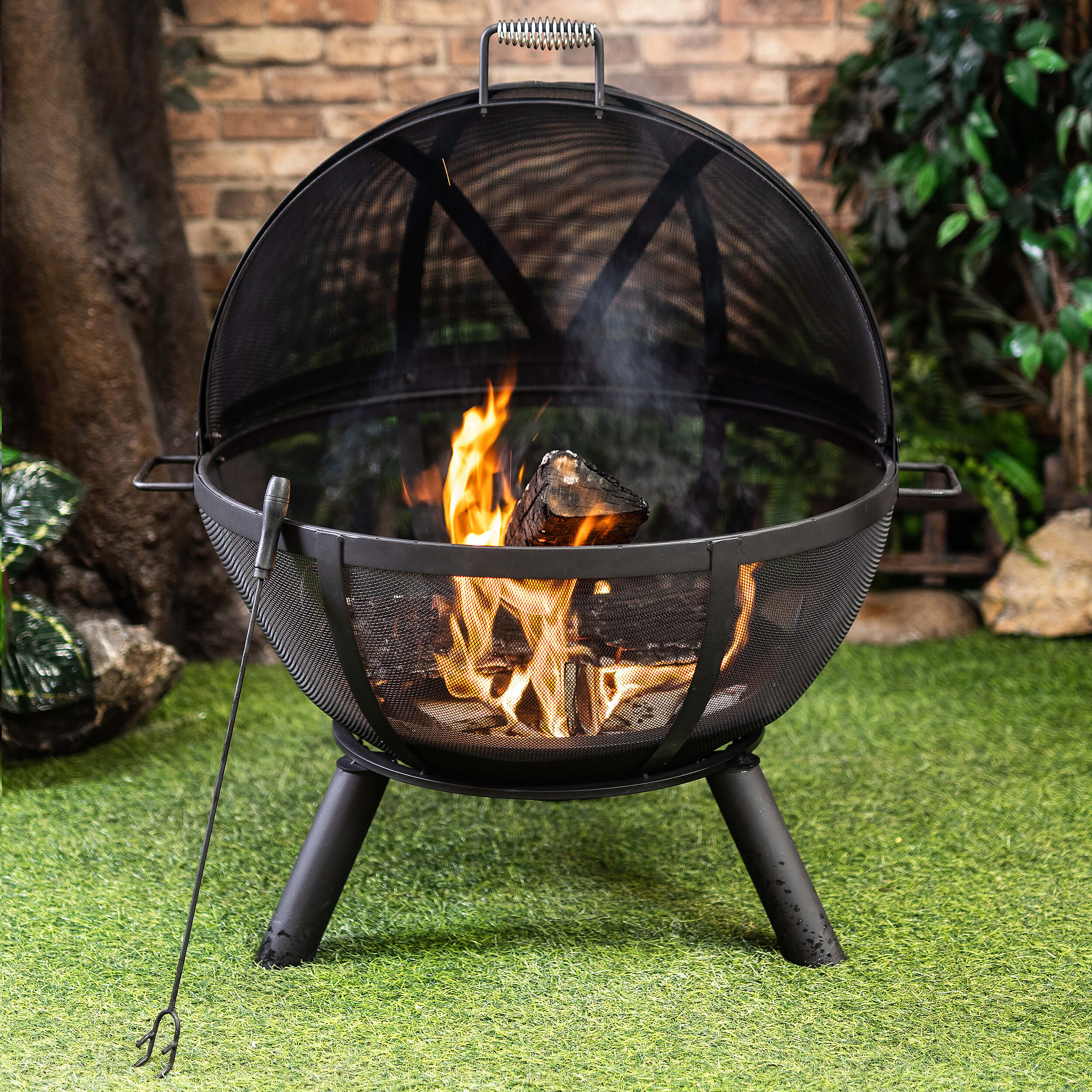 Deko Living – 34″ Outdoor Steel Woodburning Fire Pit